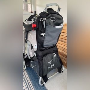 Hiking child carrier.